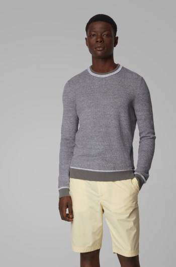 Hugo Boss Regular-fit sweater Grå | HAIZ05BD