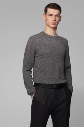 Hugo Boss Regular-fit sweater Grå | s3gEF2eQ