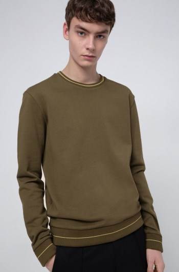 Hugo Boss Regular-fit sweater Khaki | 8wZO9wnq