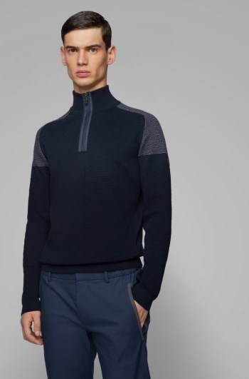 Hugo Boss Regular-fit sweater Mørke Blå | ssZ2fUfD