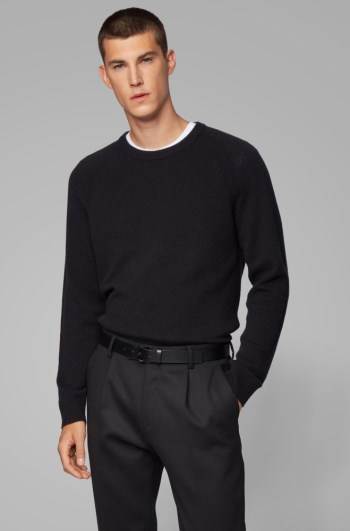 Hugo Boss Regular-fit sweater Svarte | 78Vvpxkx