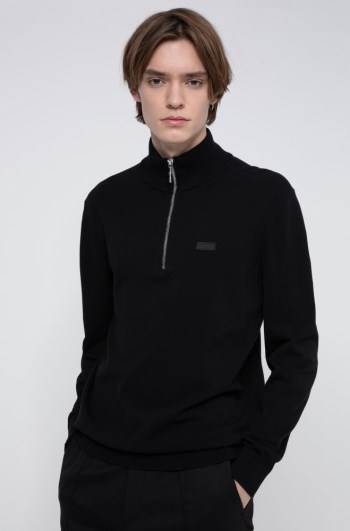 Hugo Boss Regular-fit sweater Svarte | ODePUc85