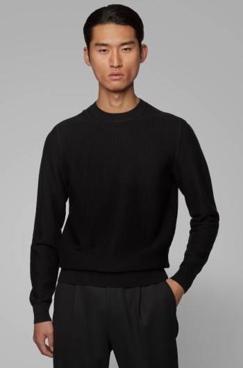 Hugo Boss Regular-fit sweater Svarte | uVxXzcxM