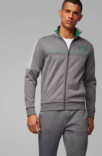 Hugo Boss Regular-fit sweatshirt Grå | fIzU6st5