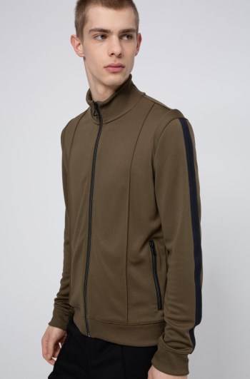 Hugo Boss Regular-fit sweatshirt Khaki | yQ0M6v62