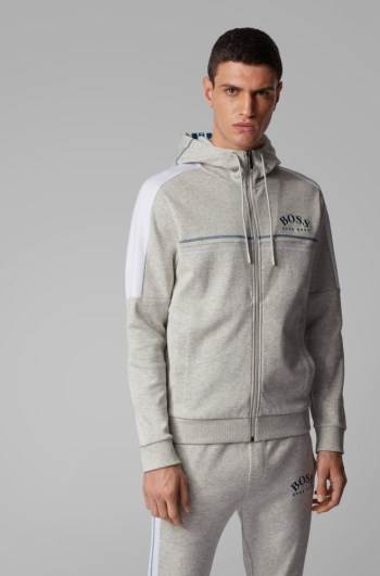 Hugo Boss Regular-fit sweatshirt Lyse Grå | 0yTcOhLy