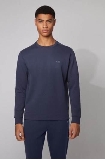 Hugo Boss Regular-fit sweatshirt Mørke Blå | CRJxJZx4