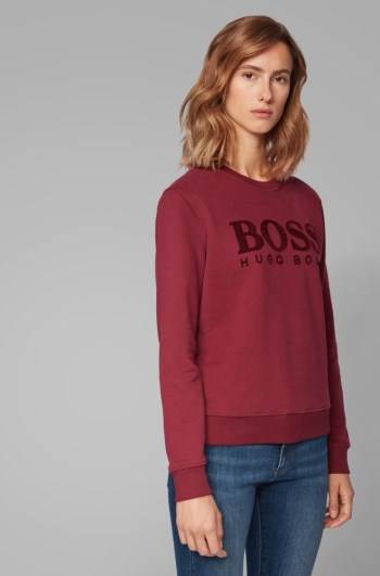 Hugo Boss Regular-fit sweatshirt Rød | 1WYvHlwX