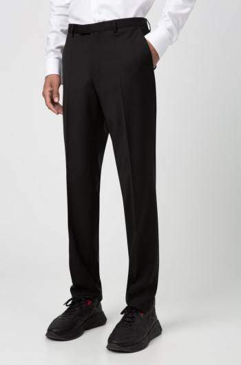 Hugo Boss Regular-fit trousers Svarte | FgfVYLbh