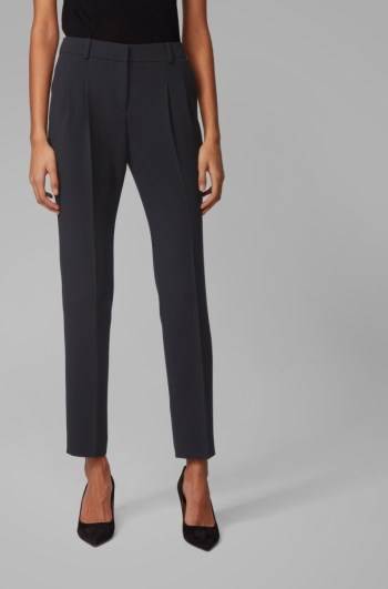 Hugo Boss Regular-fit trousers Svarte | aWmSj30p