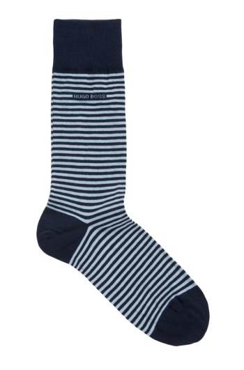 Hugo Boss Regular-length striped socks Mørke Blå | fIGwH4gK