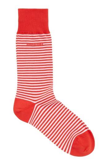 Hugo Boss Regular-length striped socks Rød | SvFyEqf3