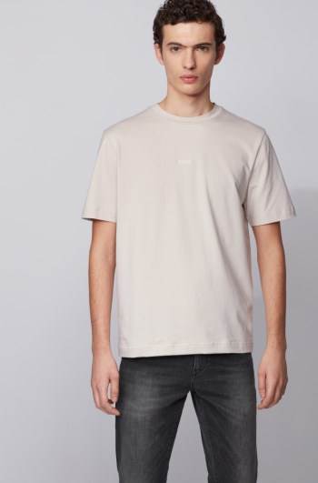 Hugo Boss Relaxed-fit T-shirt Lyse Grå | 6ZCDZt7b