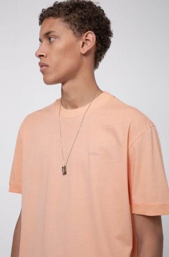 Hugo Boss Relaxed-fit T-shirt Lyse Oransje | JD8Nox7O