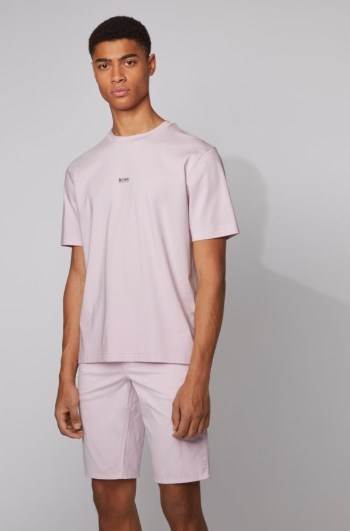 Hugo Boss Relaxed-fit T-shirt Mørke Rosa | Zuv1TYrx