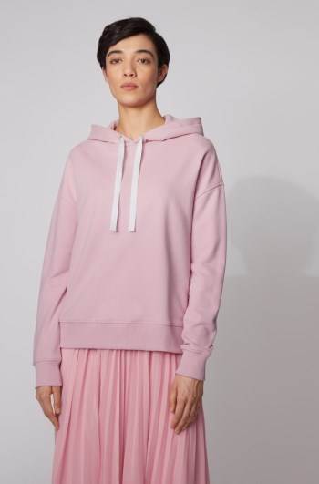 Hugo Boss Relaxed-fit hoodie Lyse Lilla | WzKKMlES