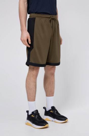 Hugo Boss Relaxed-fit jersey shorts Khaki | 55x6UVLd