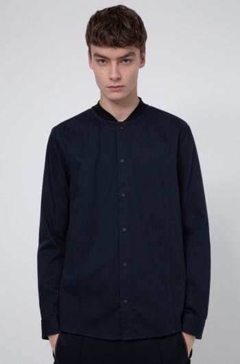 Hugo Boss Relaxed-fit overshirt Mørke Blå | aLZl3maW