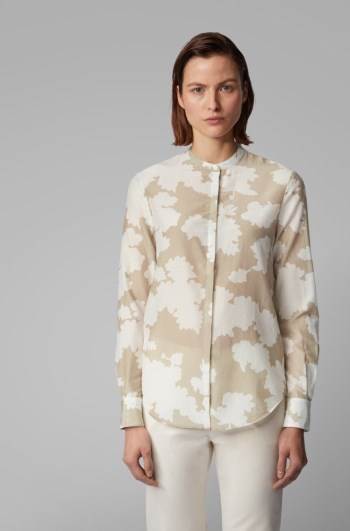 Hugo Boss Relaxed-fit printed blouse Patterned | rOEcLlfF