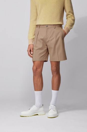 Hugo Boss Relaxed-fit shorts Beige | qseHtdFp