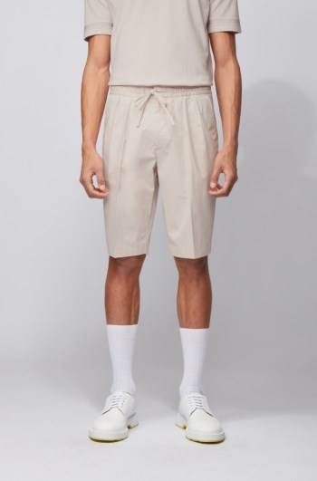 Hugo Boss Relaxed-fit shorts Hvite | gotUHUIH