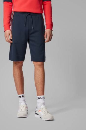 Hugo Boss Relaxed-fit shorts Mørke Blå | 6V8oXSdd