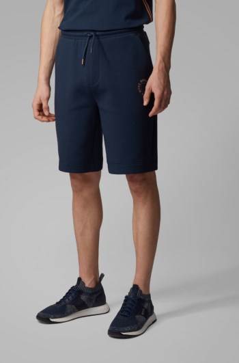 Hugo Boss Relaxed-fit shorts Mørke Blå | OxpC3key