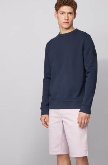 Hugo Boss Relaxed-fit sweatshirt Mørke Blå | S83YyRoF