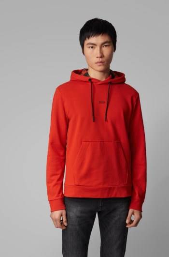 Hugo Boss Relaxed-fit sweatshirt Mørke Oransje | Qv73Yvvq