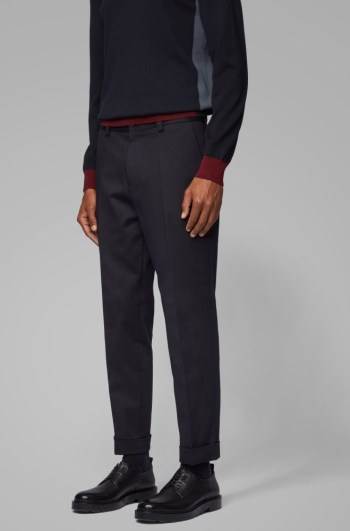 Hugo Boss Relaxed-fit trousers Mørke Blå | QldsW0HQ