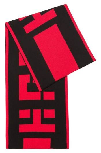 Hugo Boss Reverse-logo scarf Patterned | d6kPip8w