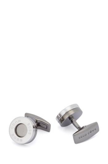 Hugo Boss Round brass cufflinks Sølv | KLhSTms0