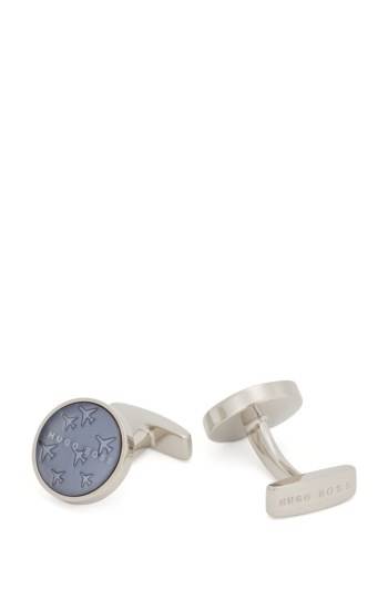 Hugo Boss Round cufflinks Lyse Blå | XQYYX3V9