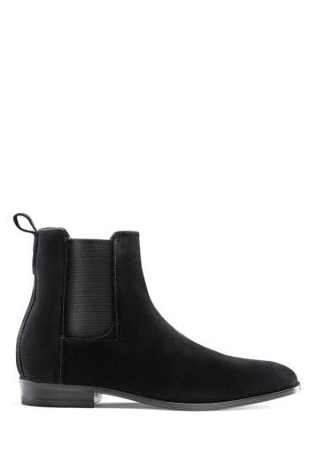 Hugo Boss Semsket Skinn Chelsea boots Svarte | PWAK56os