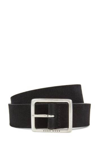 Hugo Boss Semsket Skinn belt Svarte | bNL5WEeu