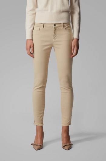 Hugo Boss Skinny-fit cropped jeans Beige | G5S6eWxR