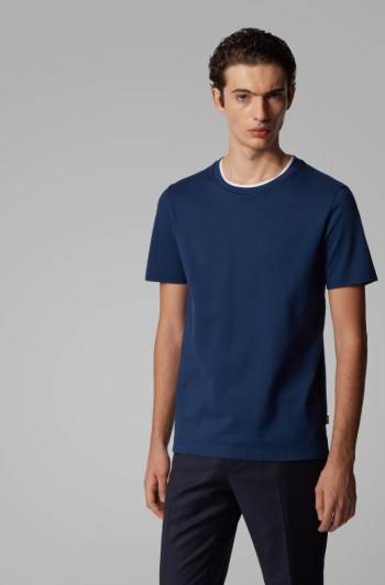 Hugo Boss Slim-fit T-shirt Mørke Blå | FK88zHZl