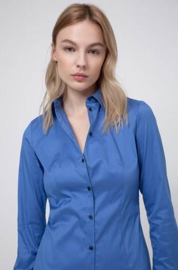 Hugo Boss Slim-fit blouse Blå | B8b6PeCQ