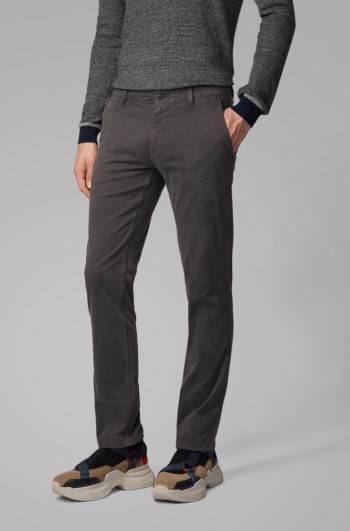 Hugo Boss Slim-fit casual chinos Mørke Grå | ehXR8JuW