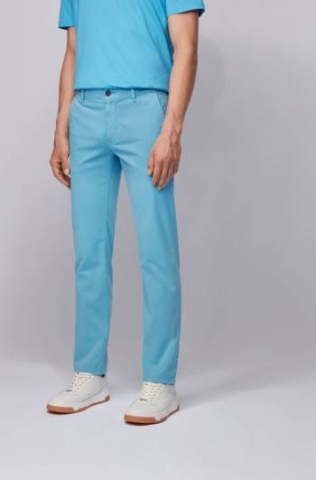 Hugo Boss Slim-fit casual chinos Turkis | VSMGJofW