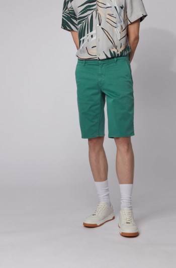 Hugo Boss Slim-fit chino shorts Grønn | Hla8hprb