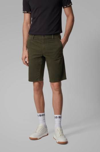 Hugo Boss Slim-fit chino shorts Lyse Grønn | PgAjugeG