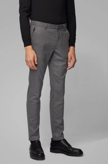 Hugo Boss Slim-fit chinos Grå | 0VcWiYcL