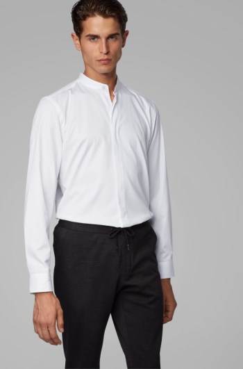 Hugo Boss Slim-fit evening shirt Hvite | H6y3ca9K