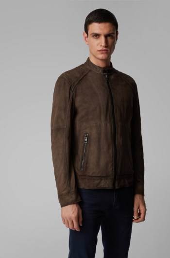 Hugo Boss Slim-fit jacket Brune | pP7M6Wcv