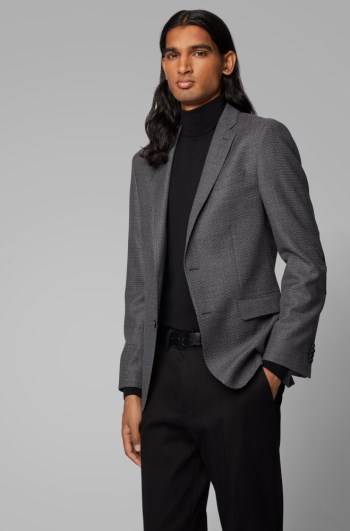 Hugo Boss Slim-fit jacket Grå | EDlDYhm9