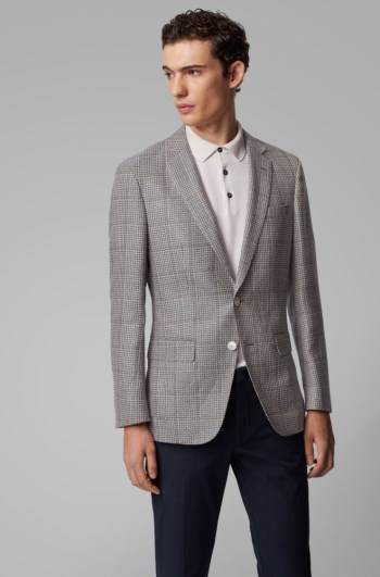 Hugo Boss Slim-fit jacket Grå | UOo6cO7Z