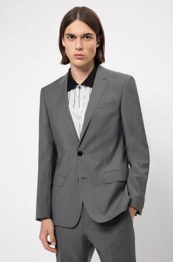 Hugo Boss Slim-fit jacket Grå | eyOgPXfU