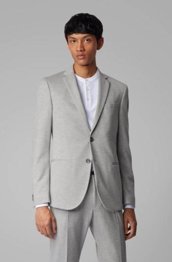 Hugo Boss Slim-fit jacket Grå | nK7YH3ue