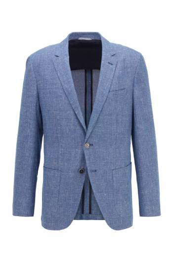 Hugo Boss Slim-fit jacket Lyse Blå | RkVzQeoV